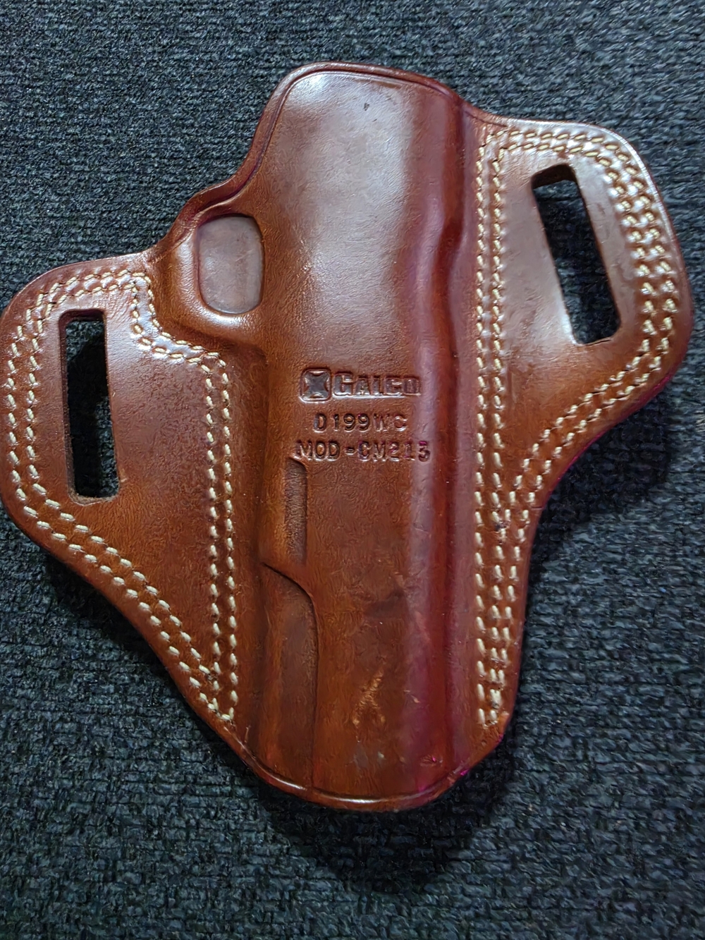 Brown Leather Belt Holster - Ambidextrous OWB For 1911 or Similar